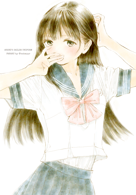 明日ちゃんのセーラー服 描いてみた その23（関連含む）