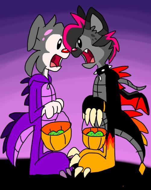 HAPPY HALLOWEEN (with Plum and Scout)