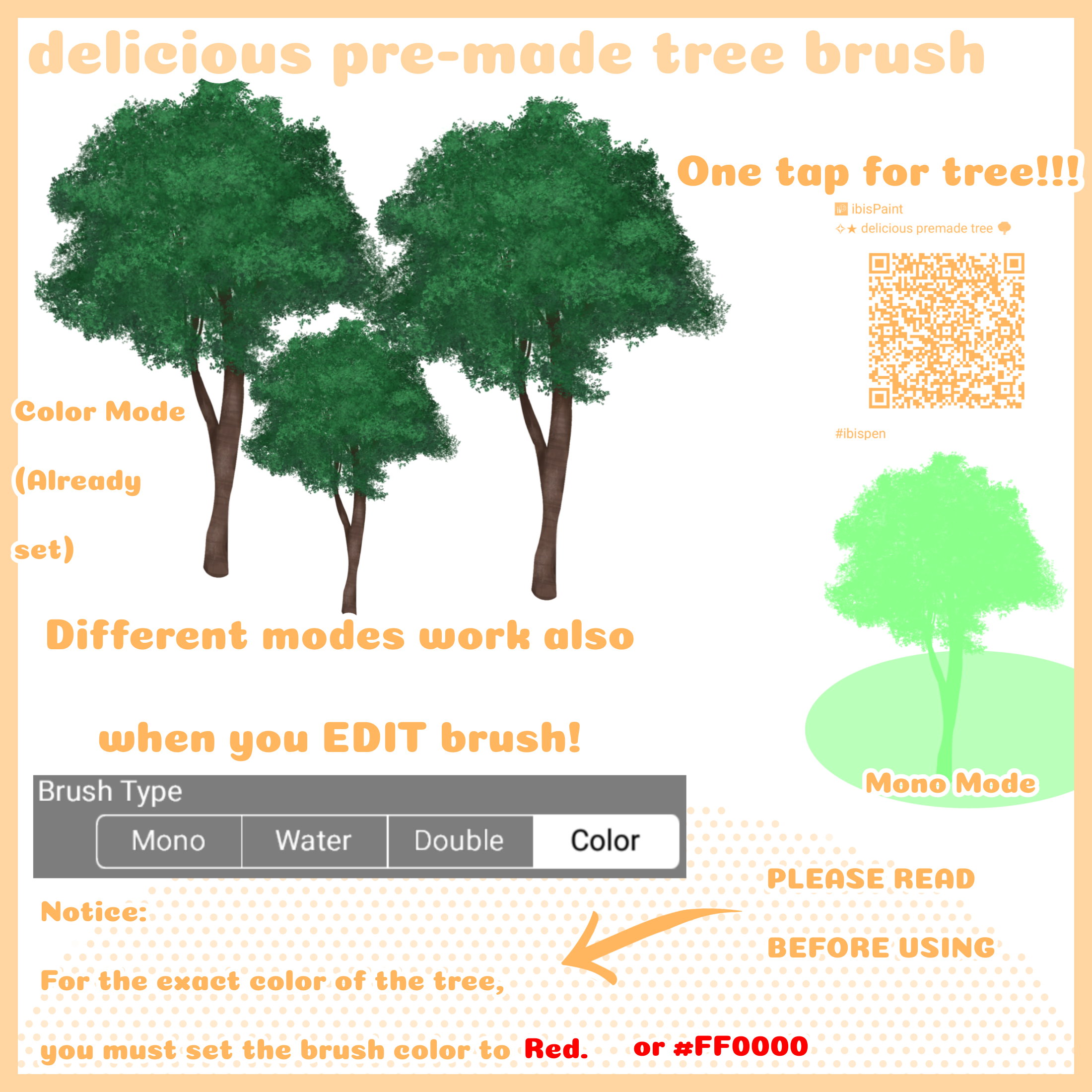 scrumptious Pre-made Tree Brush!! - ibisPaint