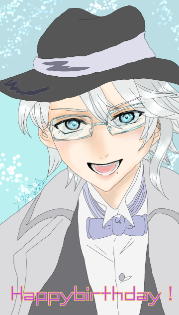 アズール誕生日おめでとうイラスト