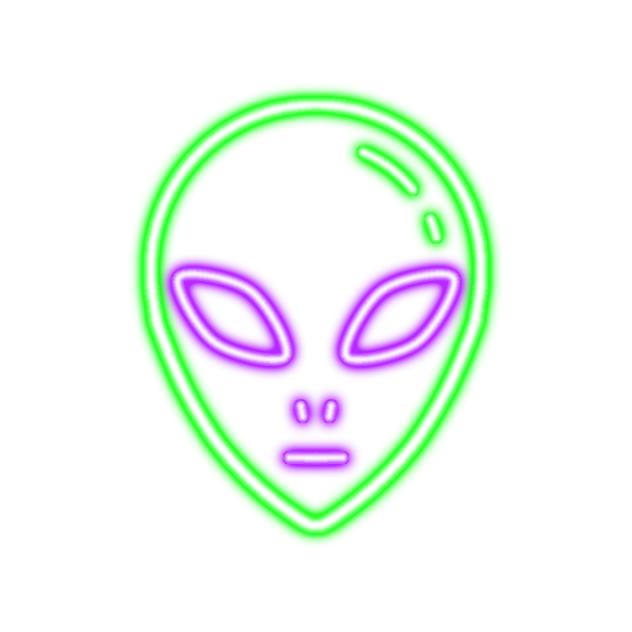 Alien neon icon