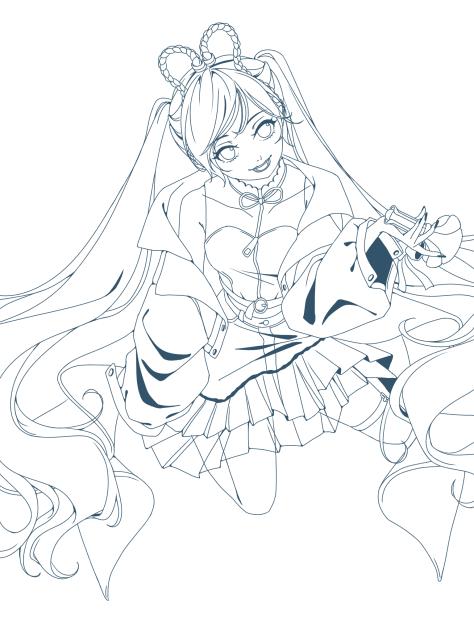 マジカルミライ　塗り絵