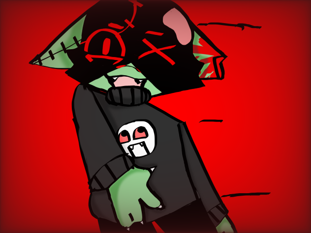 the gay cat doing the thingy