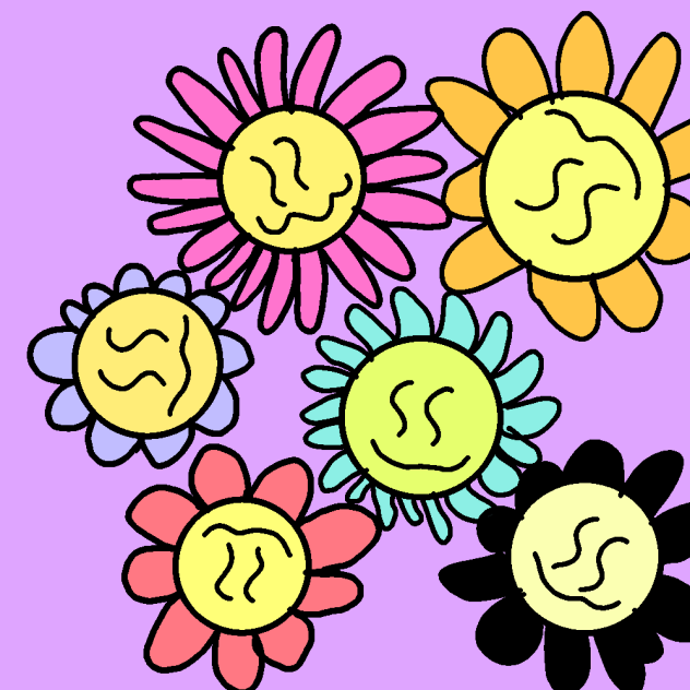 Lock screen flower happy