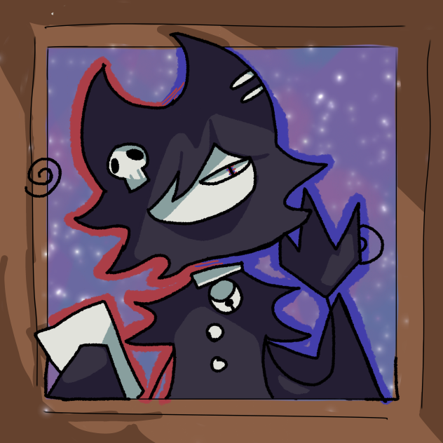 Um skell in a pic frame