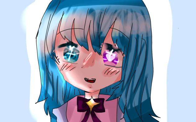 逆光(指がき)