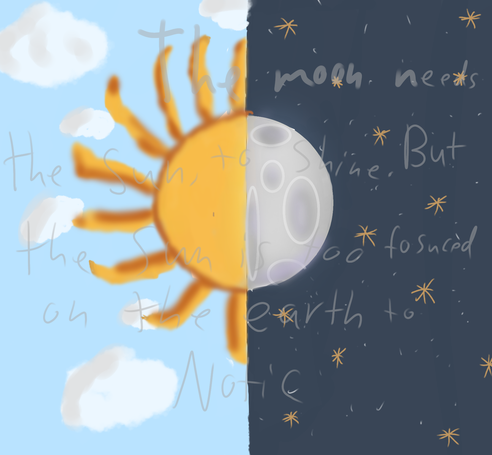 the sun and the moon - ibisPaint