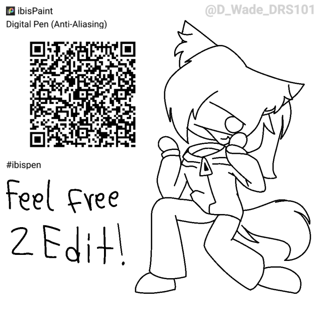 Brush Code Digital Pen (AntiAliasing) ibisPaint