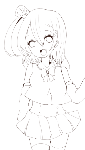 【線画】オリジナルほのか