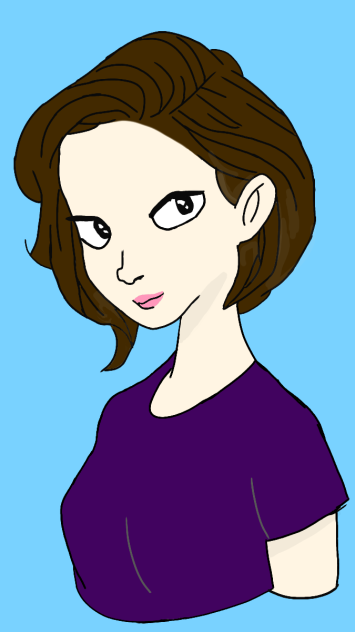 Girl with short brown hair