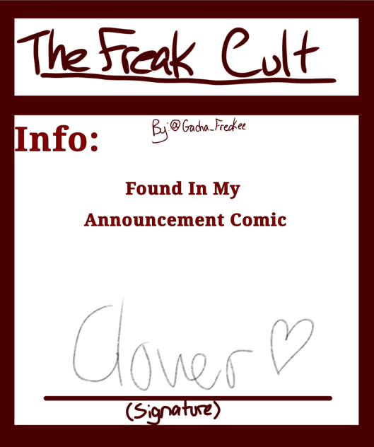 I’m now in the Freak Cult 😃