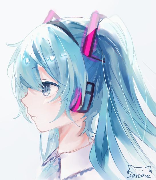 横顔練習中