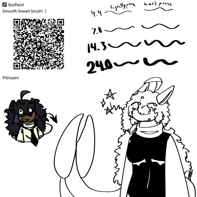 Smooth lineart brush - ibisPaint