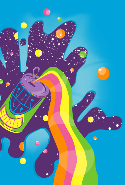 Retro pop soda background