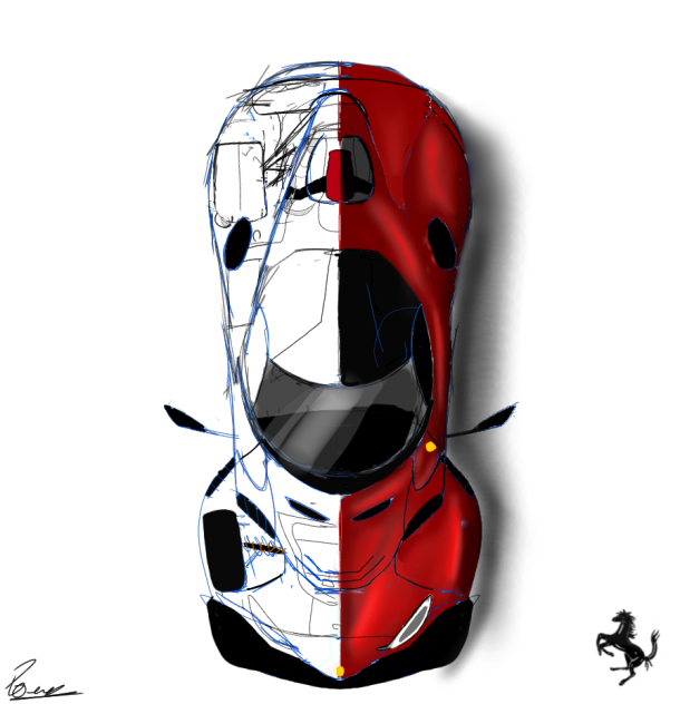 concept ART fan ferrari - ibisPaint