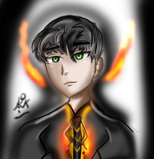 Trying to draw a boy  colored