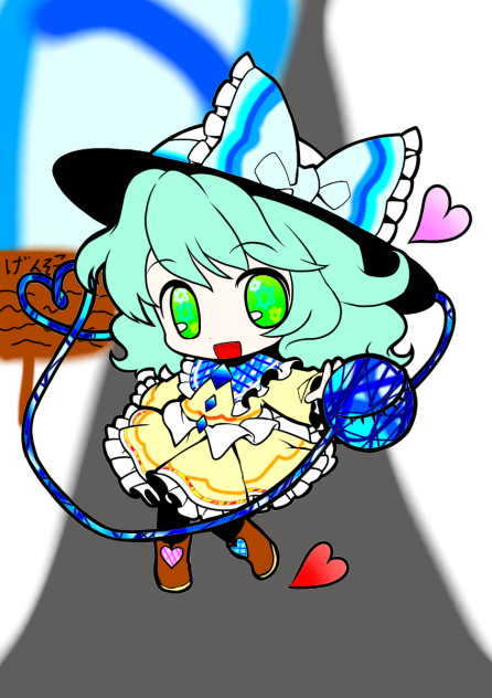 古明地こいしミニ(フリー線画)