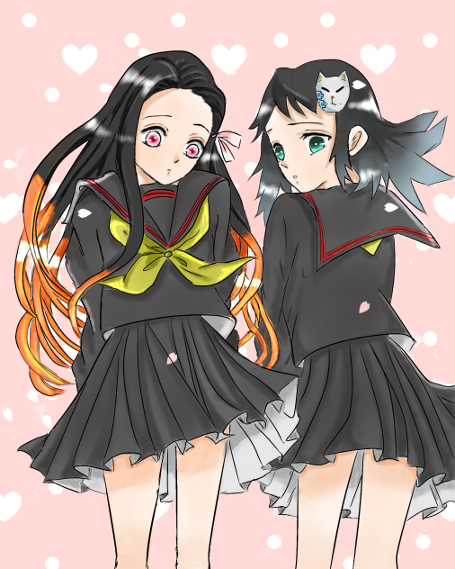 キメツ学園　禰豆子&真菰