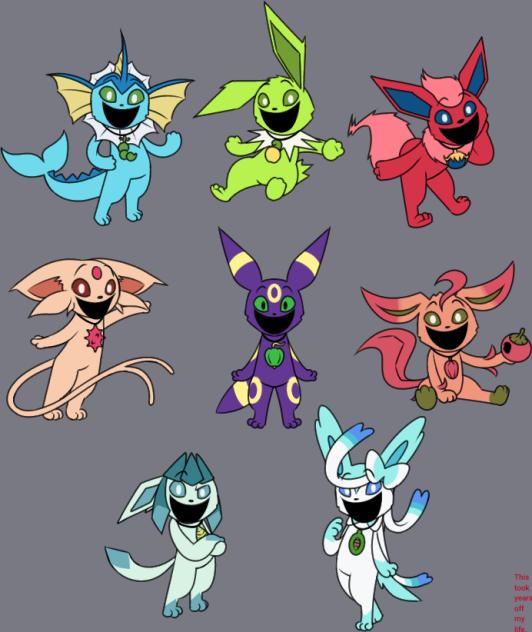 Smiling Critters Eeveelutions Concept