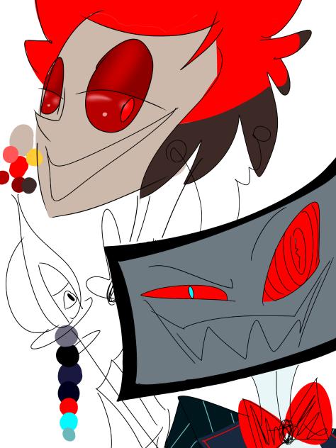 Alastor and Vox Render WIP