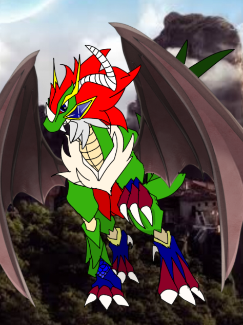 ドラゴン 線画塗り絵 Ibispaint