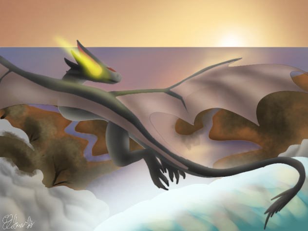 View from flight - ibisPaint