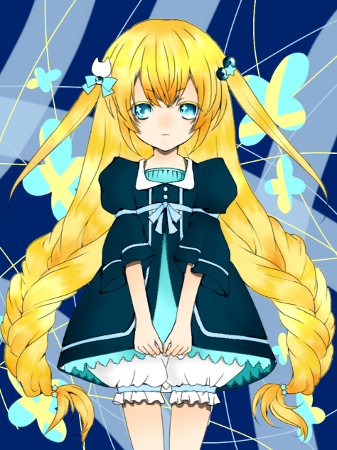 三つ編み塗り絵