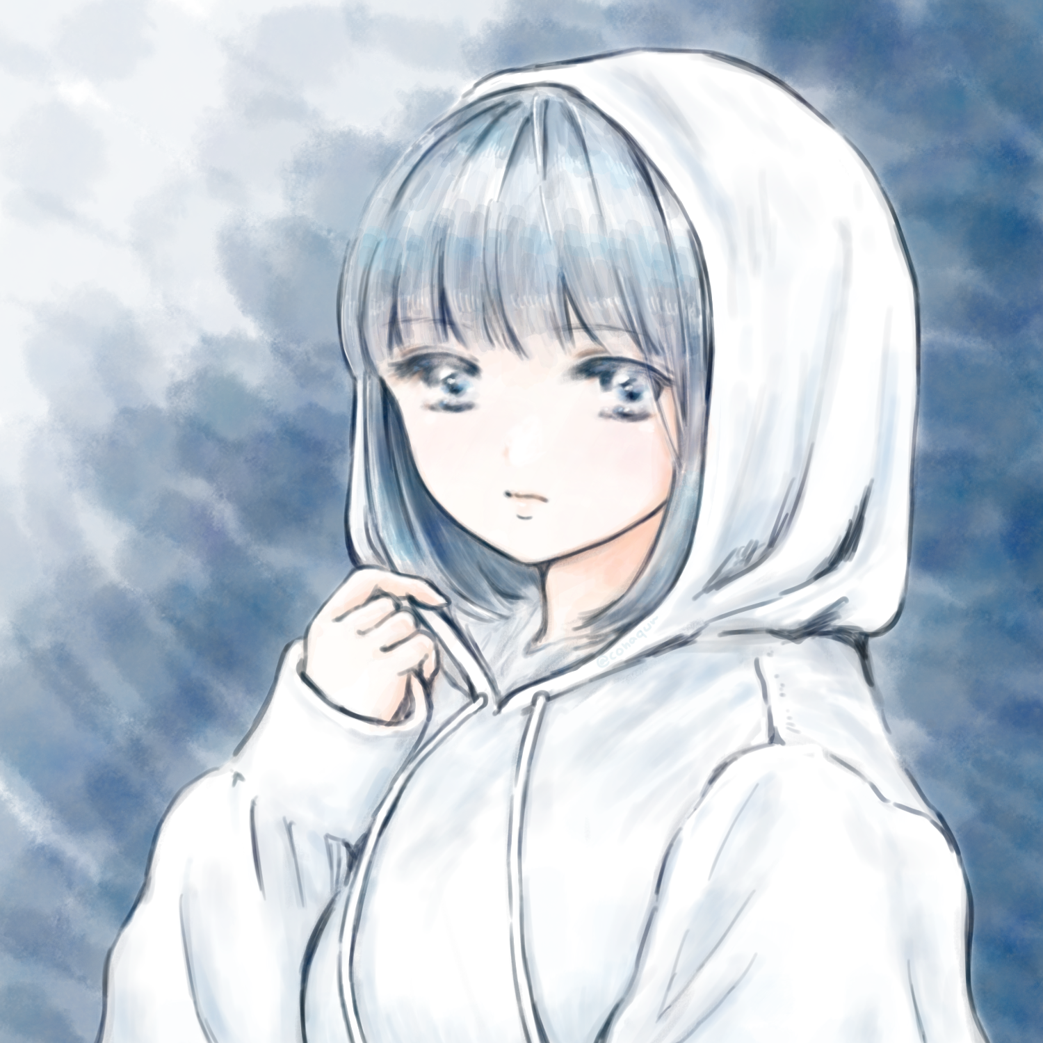 パーカーの女の子。 - ibisPaint