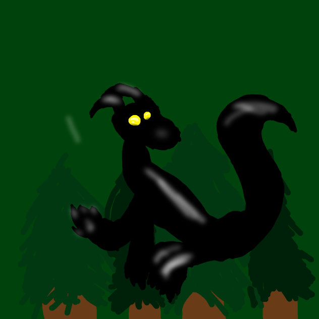 Schatten, der Drache im Schatten