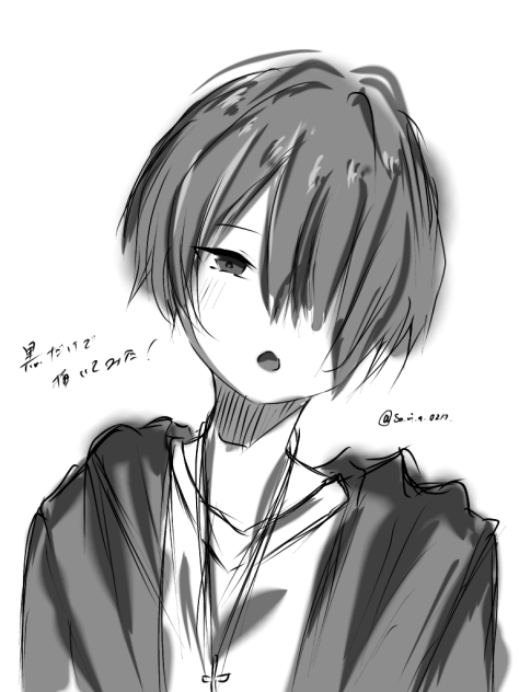 黒だけで描いてみた