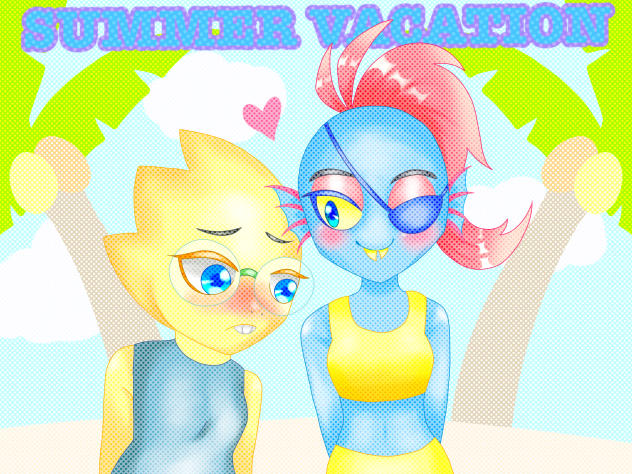 summer vacation (Alphys & Undyne)