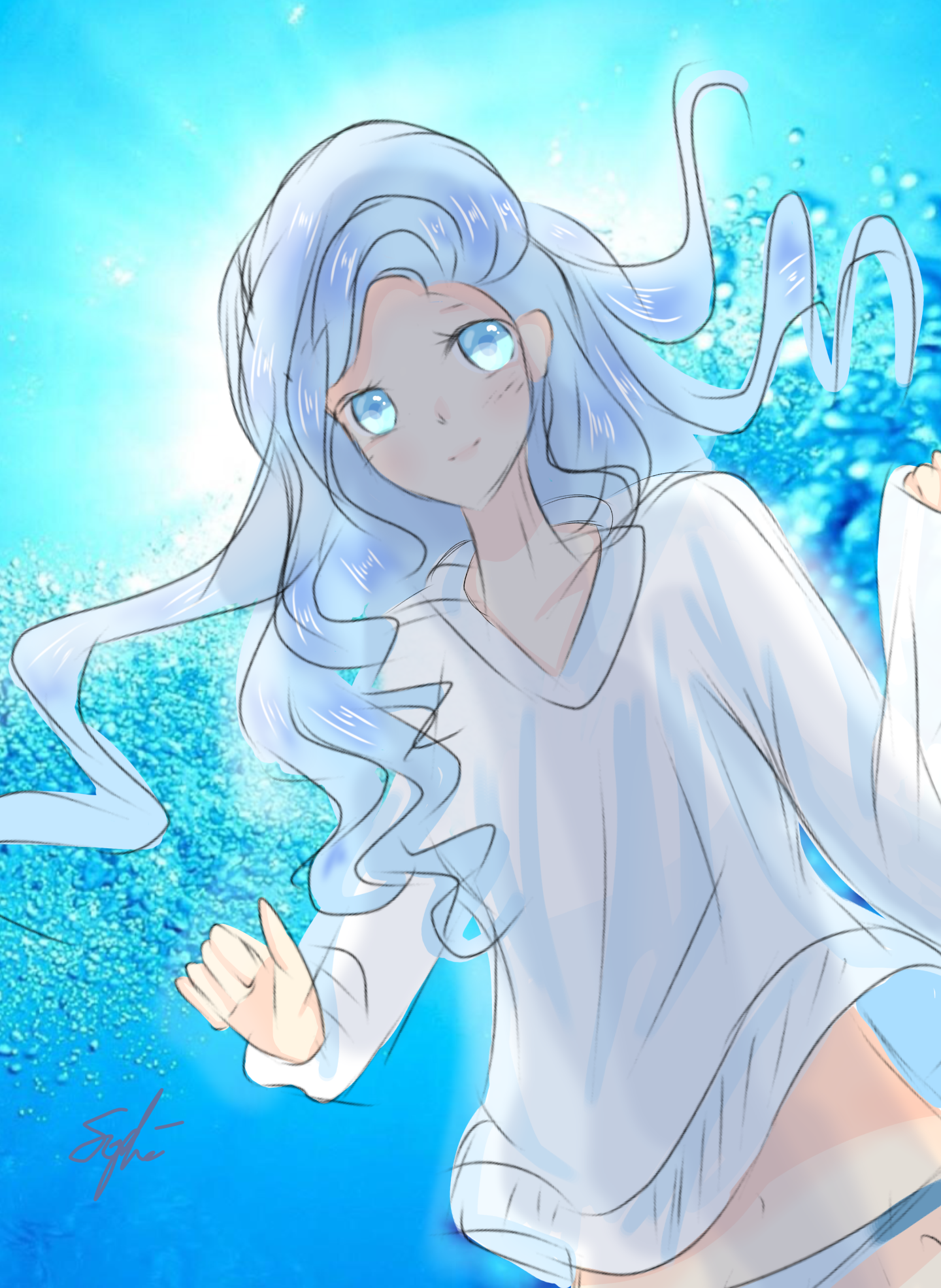 beautiful blue - ibisPaint