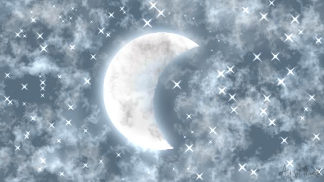 Realistic Crescent Moon