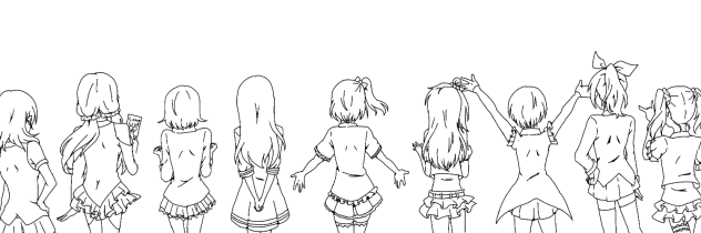 【線画】μ’s、ありがとう