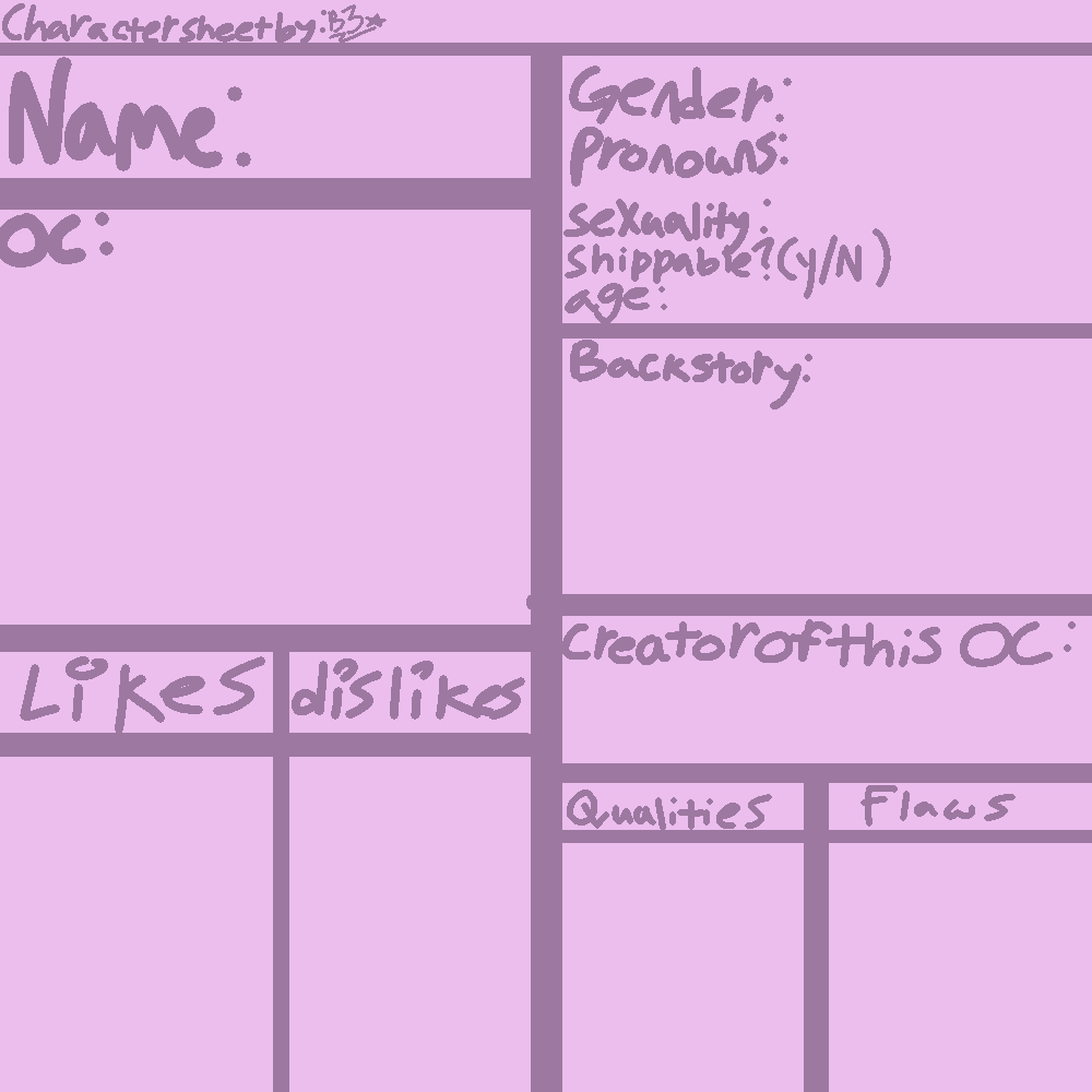 Character sheet - ibisPaint