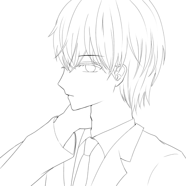 線画 男の子