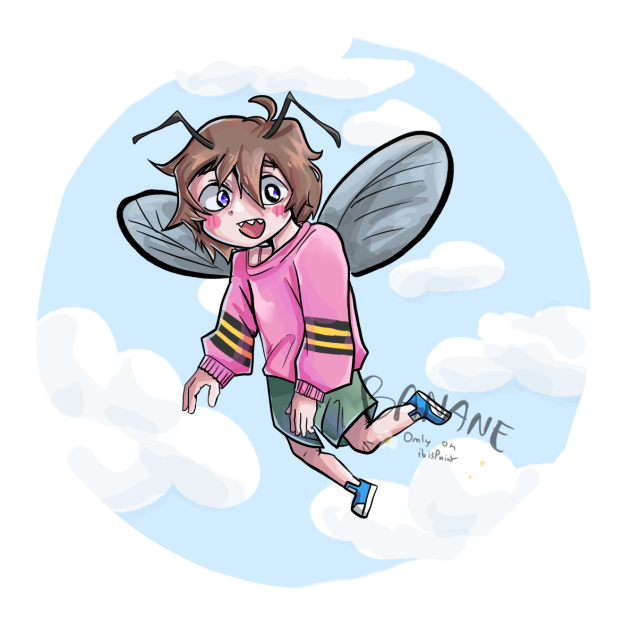 Bee is flying omg