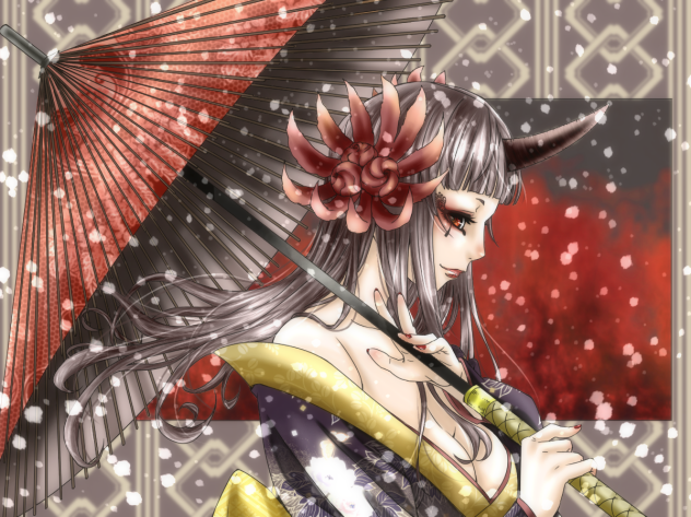 【線画】「和」と「鬼」の調和【拝借】