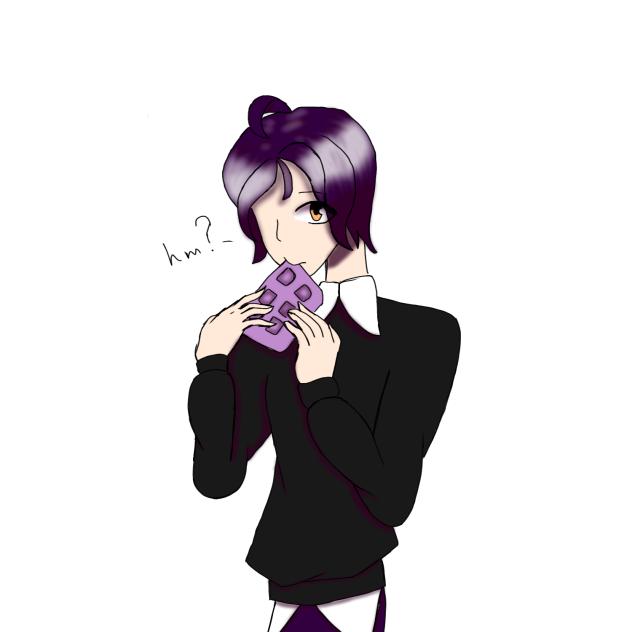 my boy eating a waffle