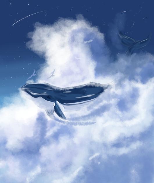 whale in the clouds