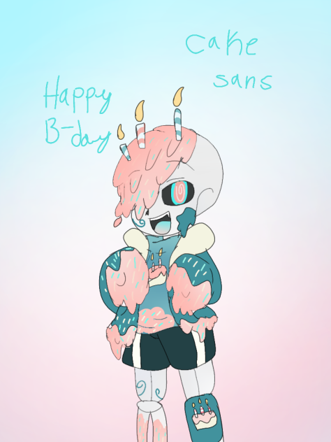cake sans 💙🤍