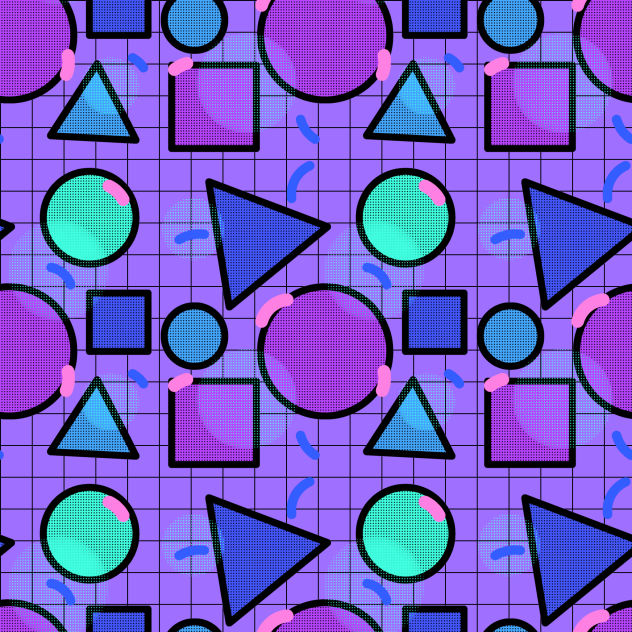 Retro pop pattern 3 c