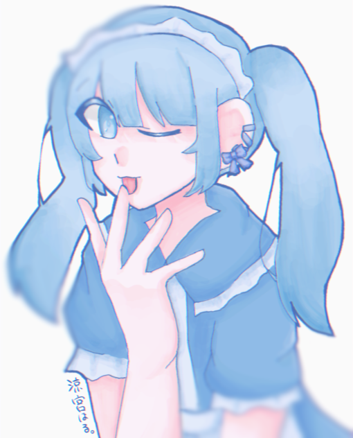 青メイド