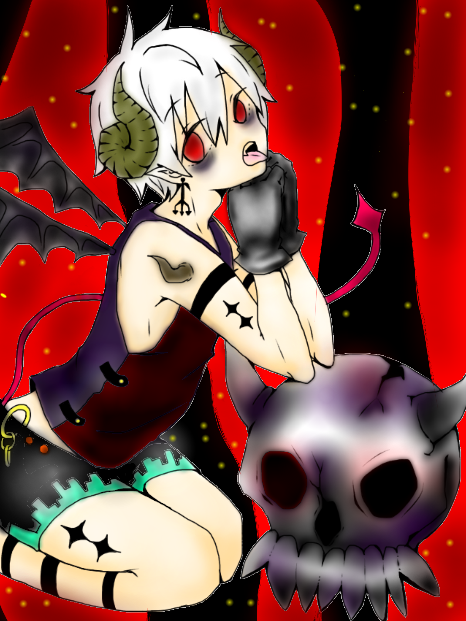 悪魔の姿を書いたイラスト。 悪魔は恐ろしい、会わないなら会わない方がいいマジで image727771725.png