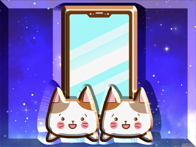 ネコとスマホ✨