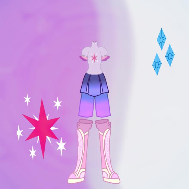 Twilight Sparkle and Rarity Outfit Mix.