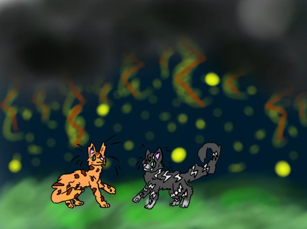 Copper and storm art for Lily