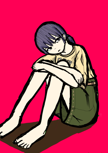 しゃがむガール