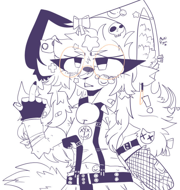 OH HELL NAW - Line art