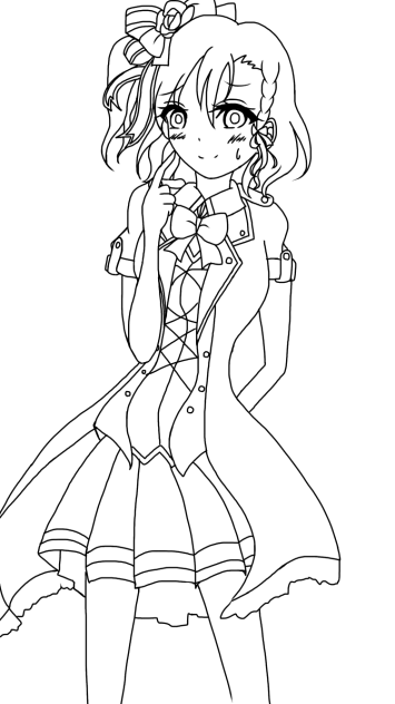 ラブライブ 穂乃果ちゃん 線画